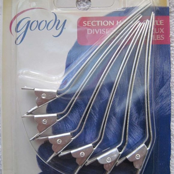 6 Goody Metal Sectioning Styling Hair Clips Section Style Secure Classic Dye - Picture 1 of 15